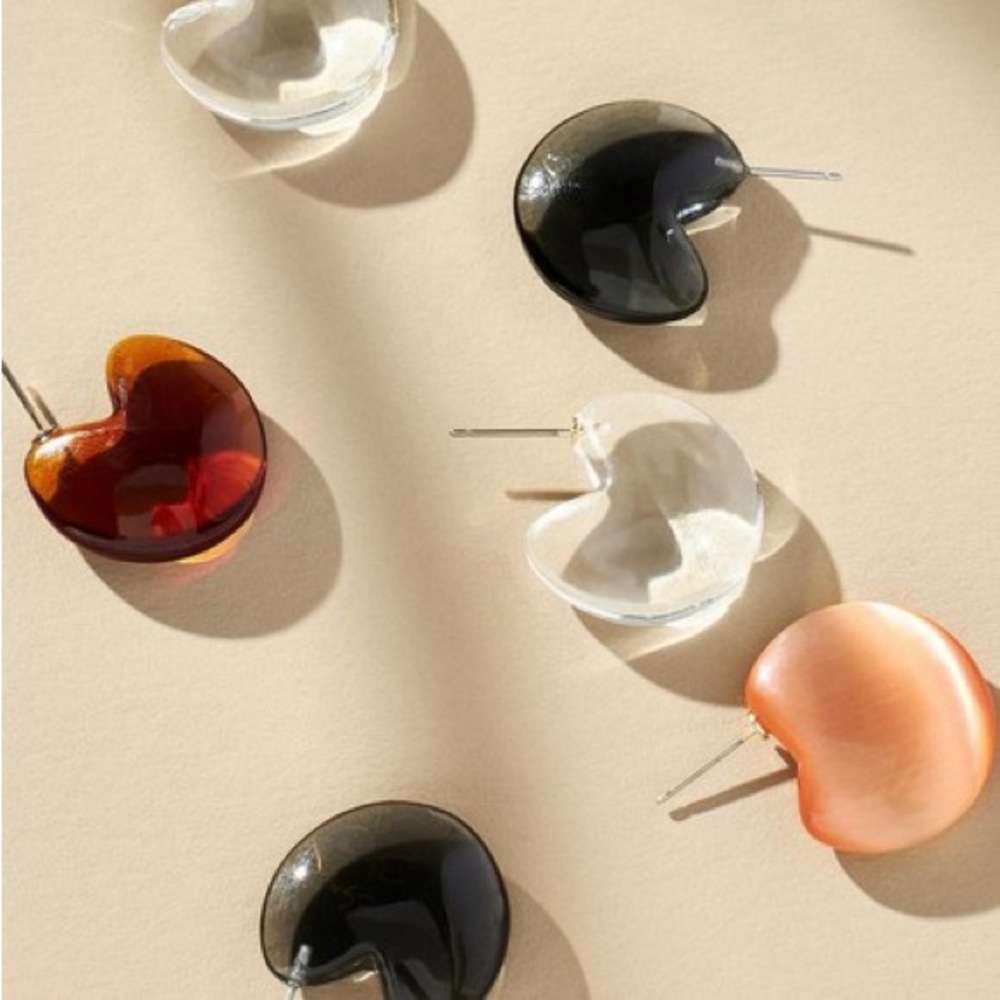 ANTHRO Curved Lucite Earrings - Picture 6 of 6